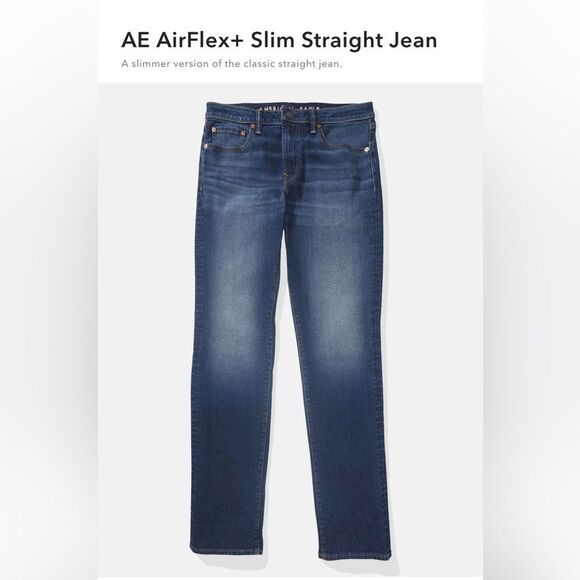 American Eagle Airflex + Slim Straight Jeans 32 x 34 - Picture 1 of 14